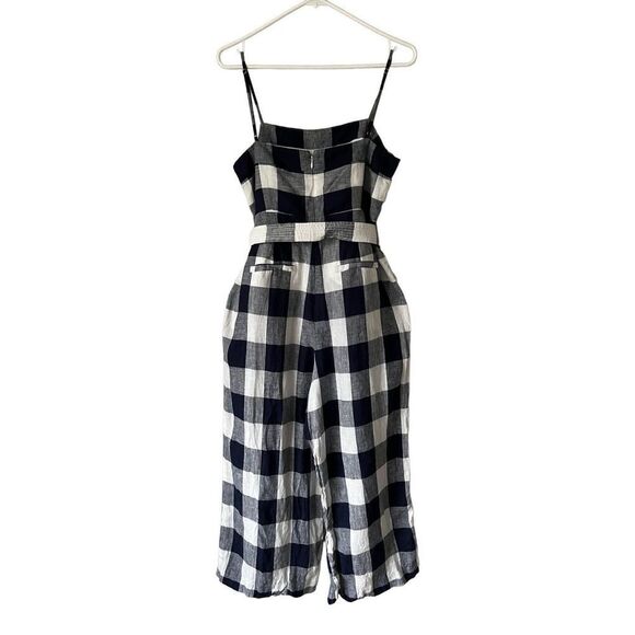 J. Crew Navy and White Checkered Jumpsuit - Picture 3 of 15
